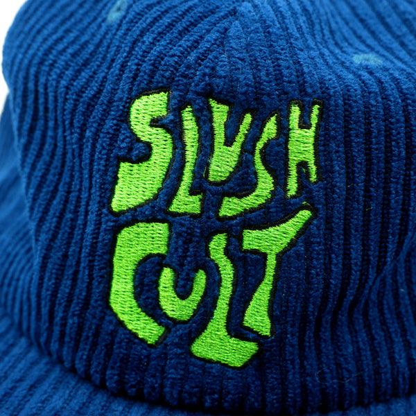 Stacked Logo Corduroy 6 Panel Hat (Blue) – Slushcult