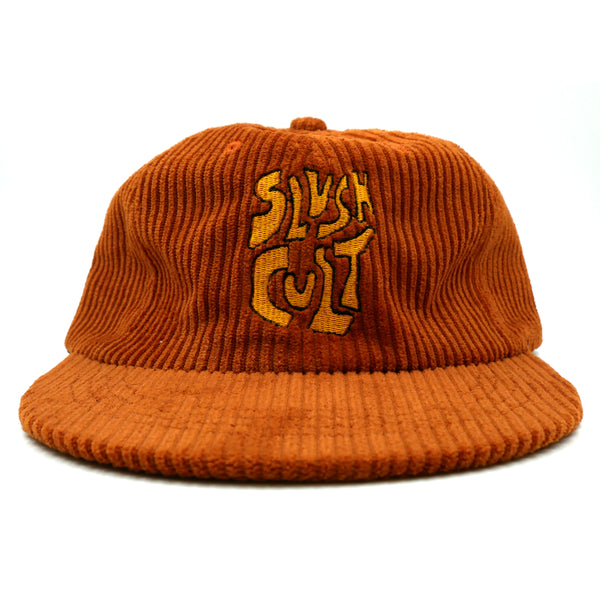 Stacked Logo Corduroy 6 Panel Hat (Orange)