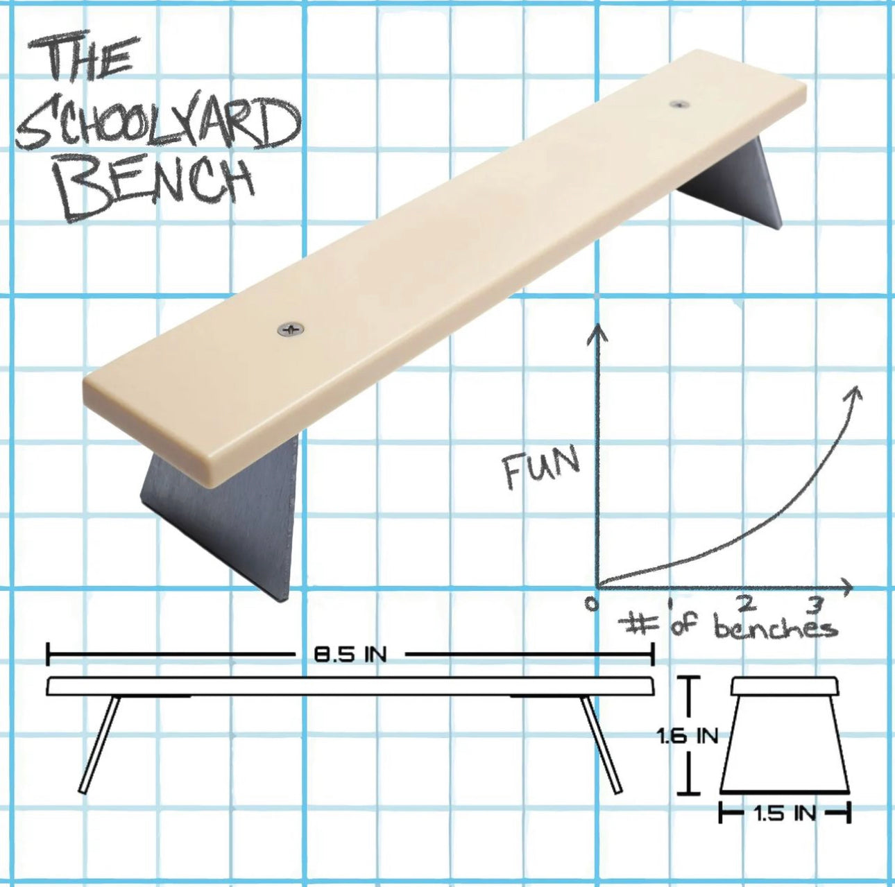 Dynamic School Bench Fingerboard Obstacles Dynamic    Slushcult