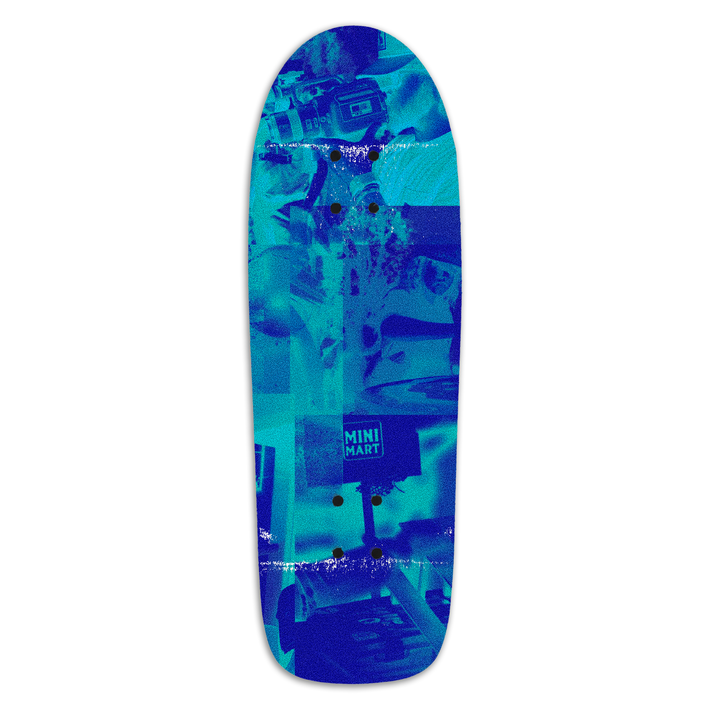 Slushcult "Blue Collage" Pro Fingerboard Deck MINI Skate Shop Slushcult Shred Stick Jr.   Slushcult