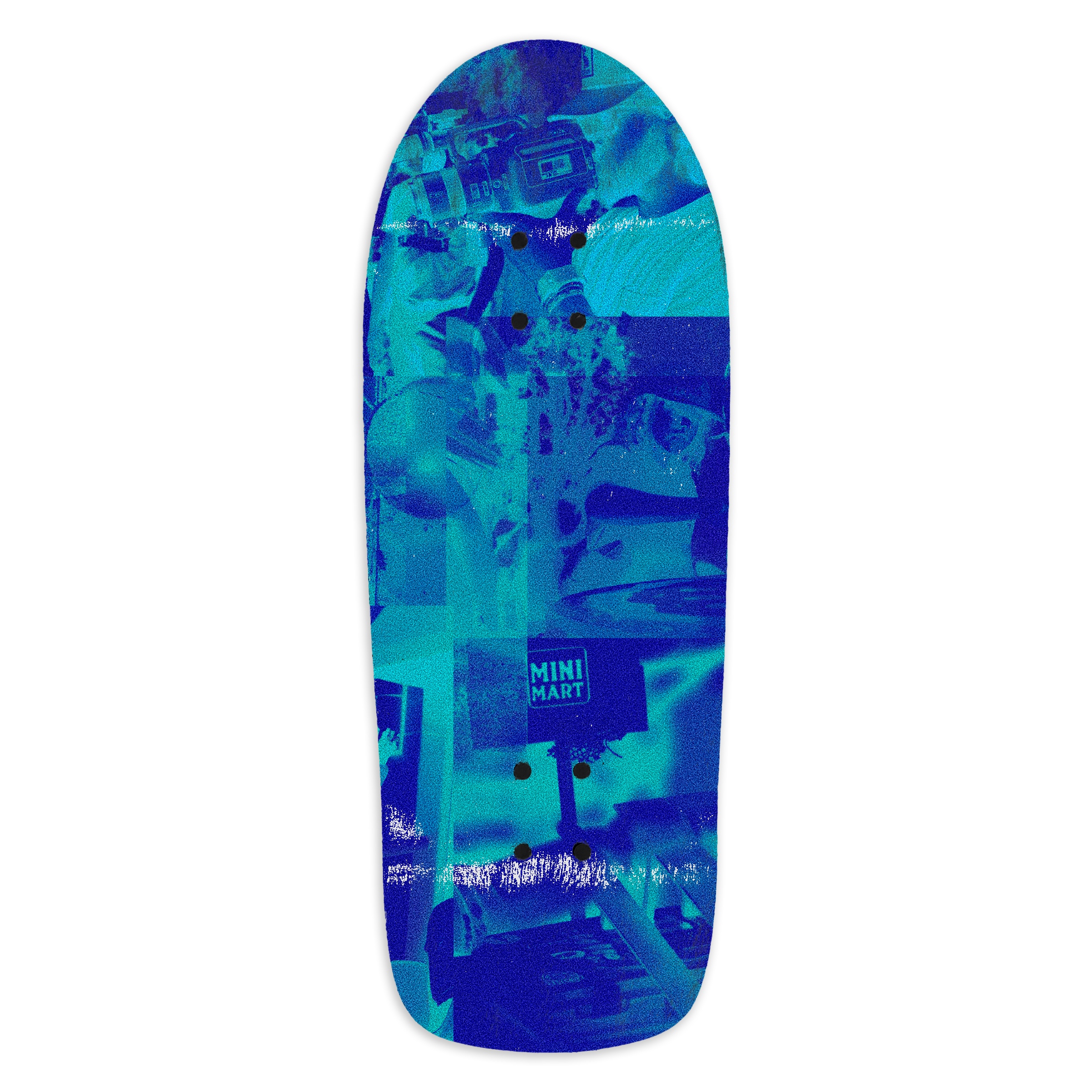 Slushcult "Blue Collage" Pro Fingerboard Deck Slushcult Decks Slushcult Shred Stick   Slushcult