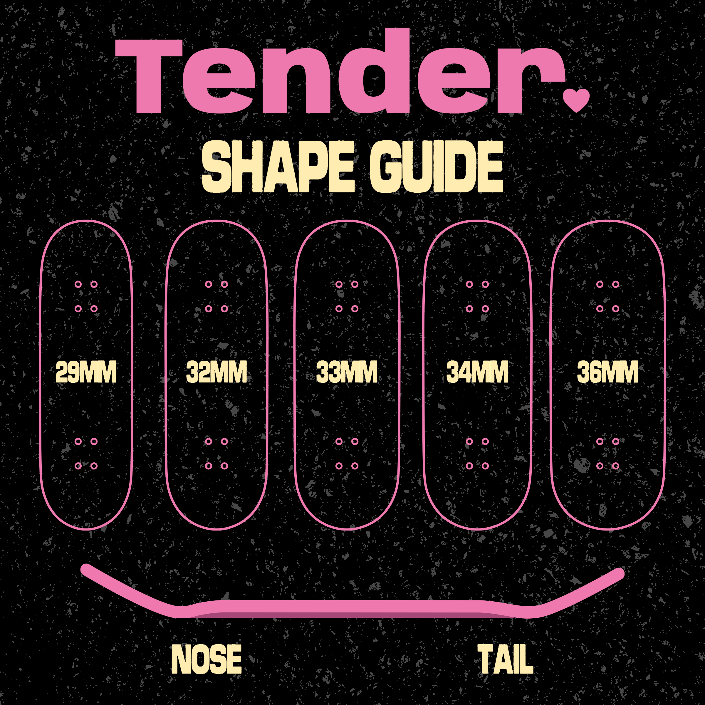 Tender "Spiked" Pro Fingerboard Deck Fingerboard Decks Tender Slushcult