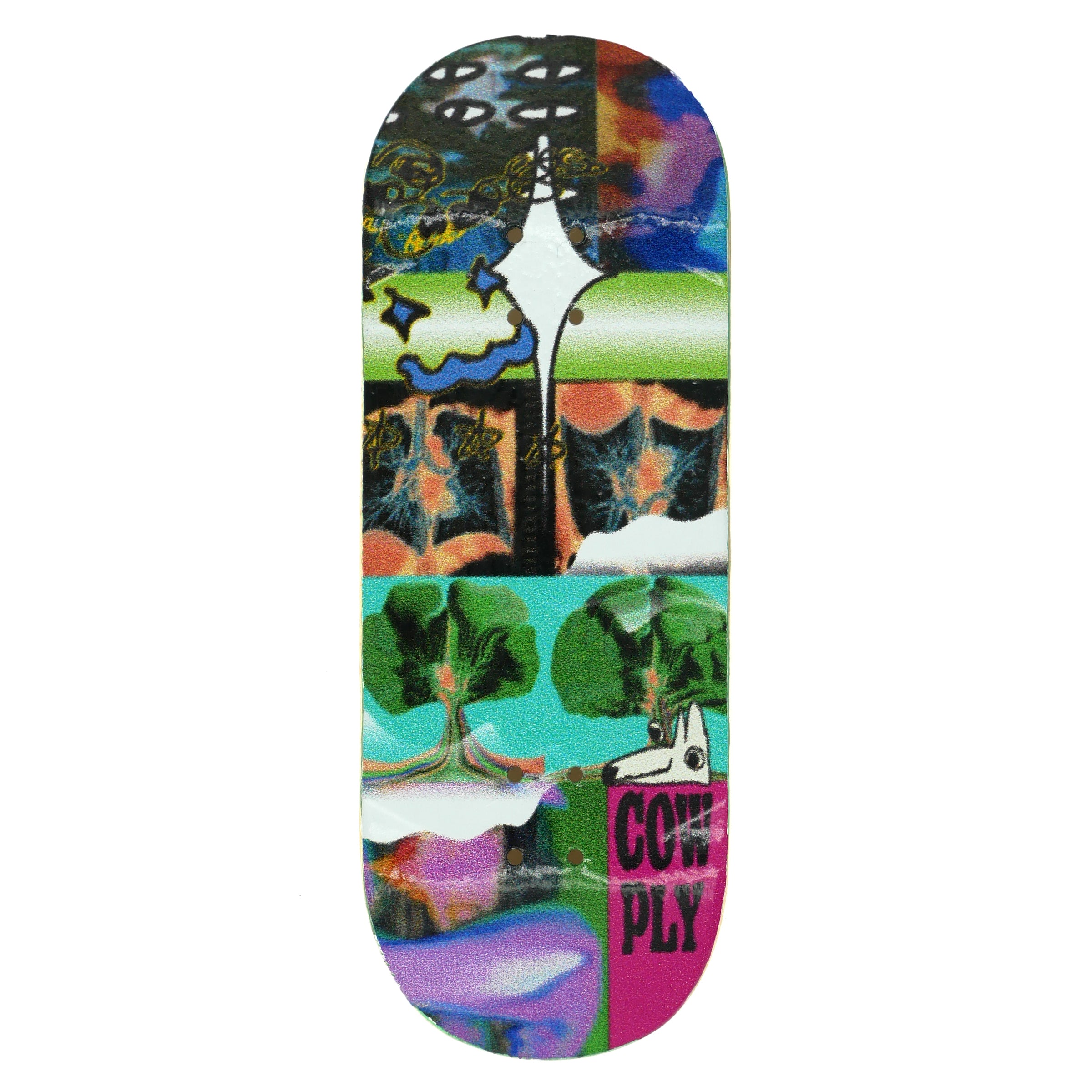 Cowply "Collage" Fingerboard Deck Fingerboard Decks Cowply    Slushcult