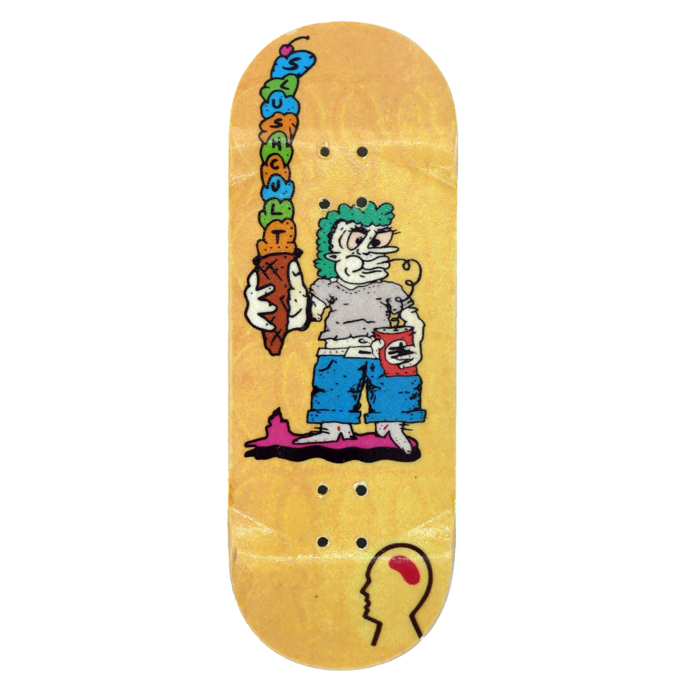 Cowply x Cowply "9 Scoops" Fingerboard Deck (Cream Paper Graphic) Fingerboard Decks Cowply    Slushcult