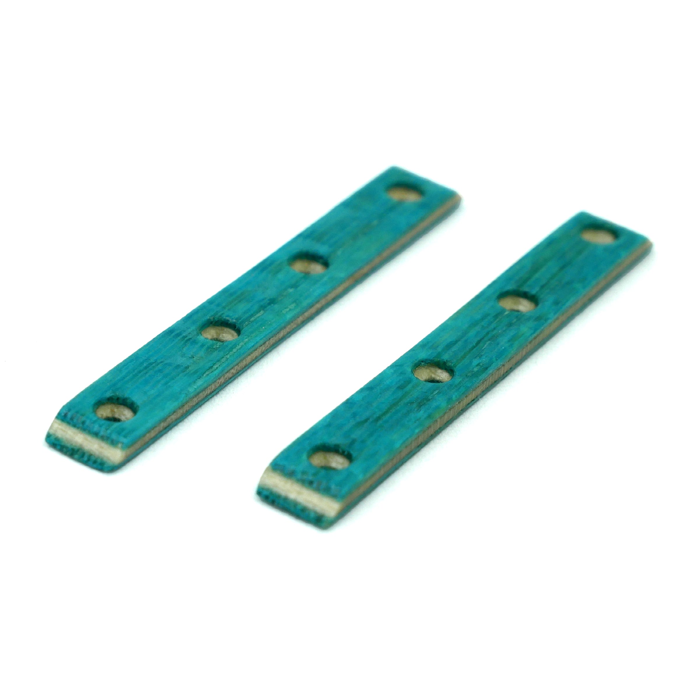 Monorails Wooden Fingerboard Board Rails (Aqua) Fingerboard Obstacles Monorails Classic Screws   Slushcult