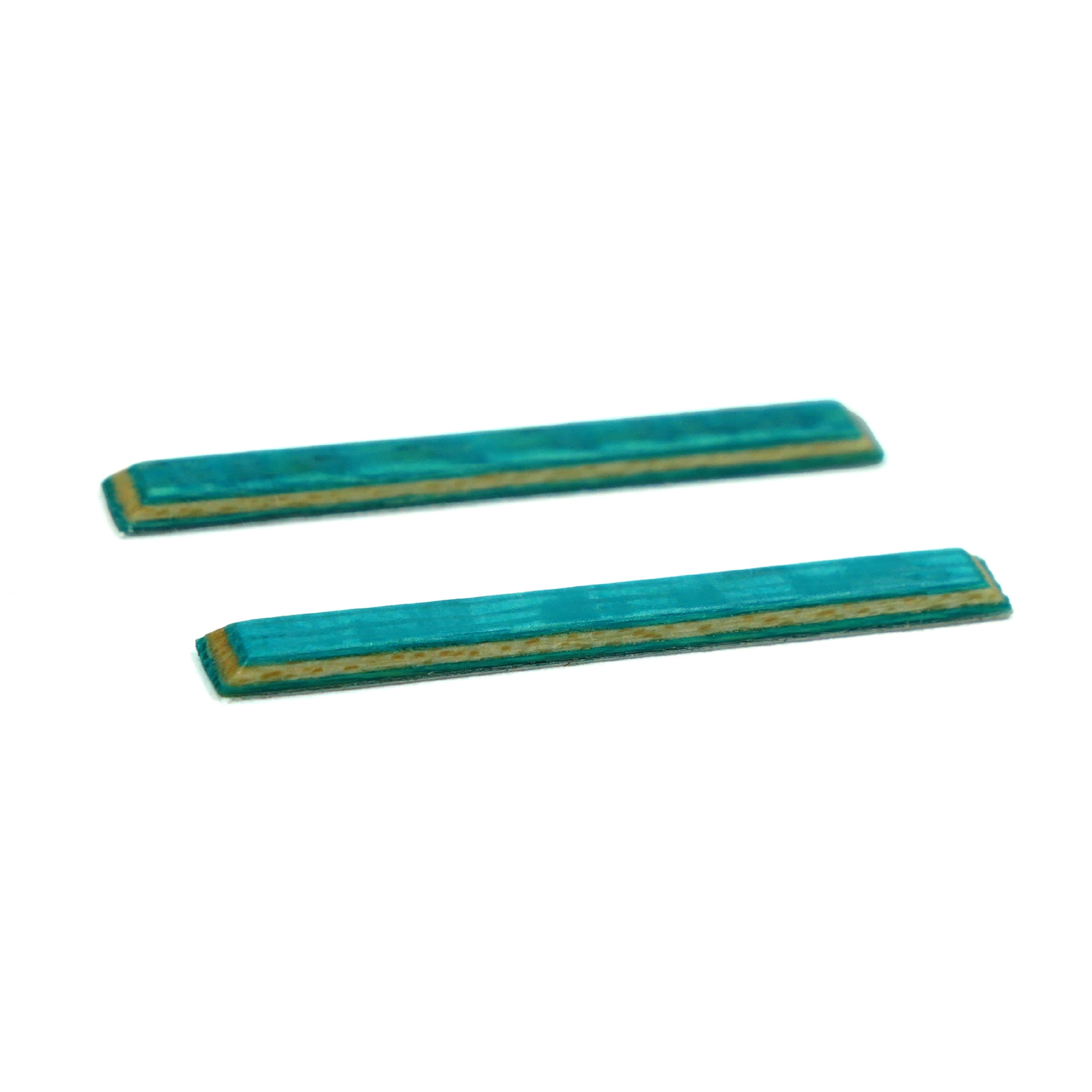 Monorails Wooden Fingerboard Board Rails (Aqua) Fingerboard Obstacles Monorails Adhesive (No Screws)   Slushcult