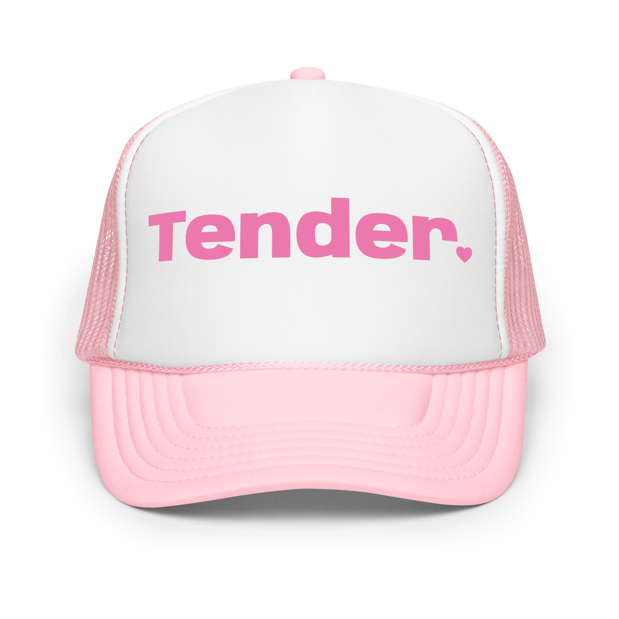 Tender Trucker Hat Headwear Tender Light Pink / White / Light Pink Slushcult