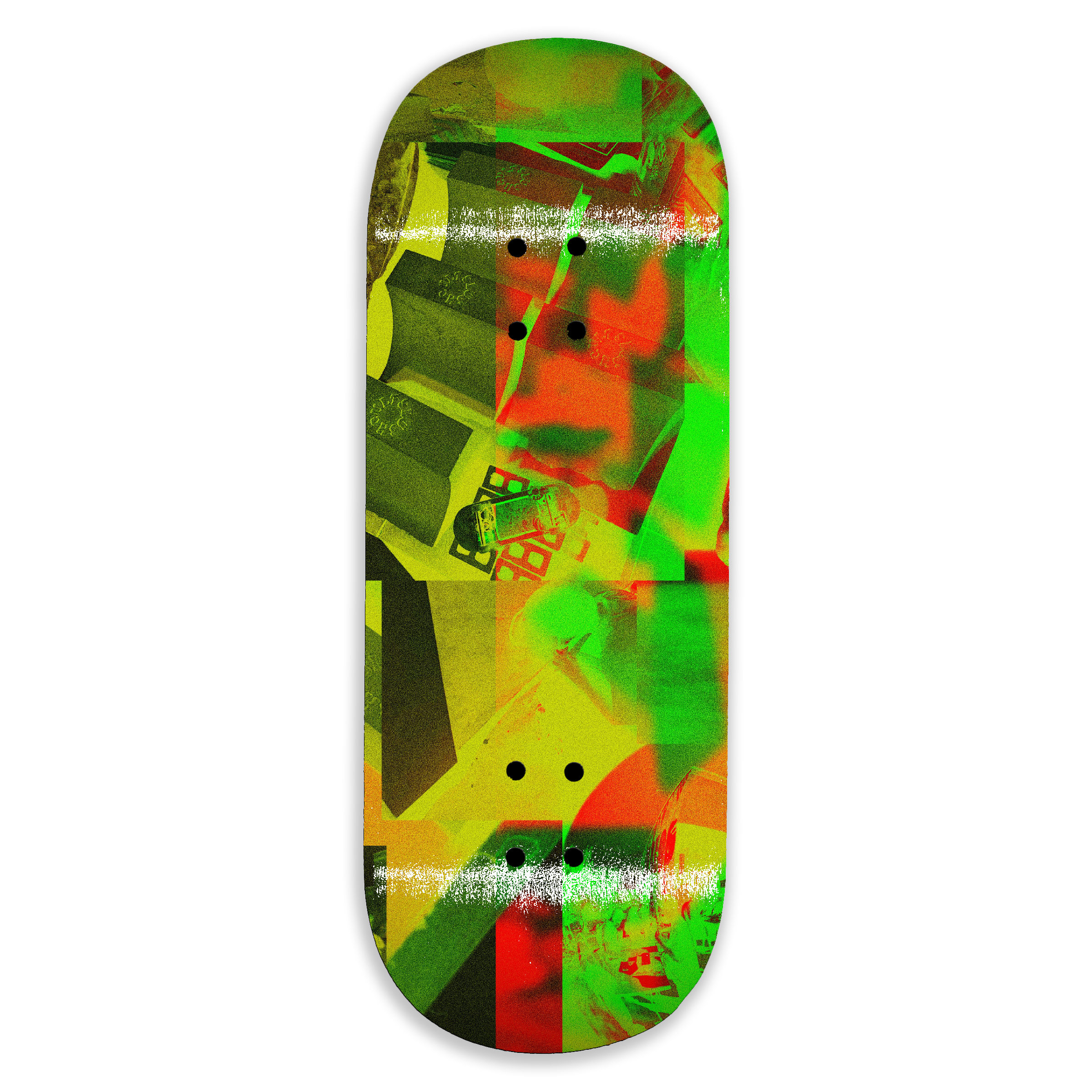 Slushcult "Mag Collage Green" Fingerboard Deck Slushcult x DK Decks Slushcult Slushcult