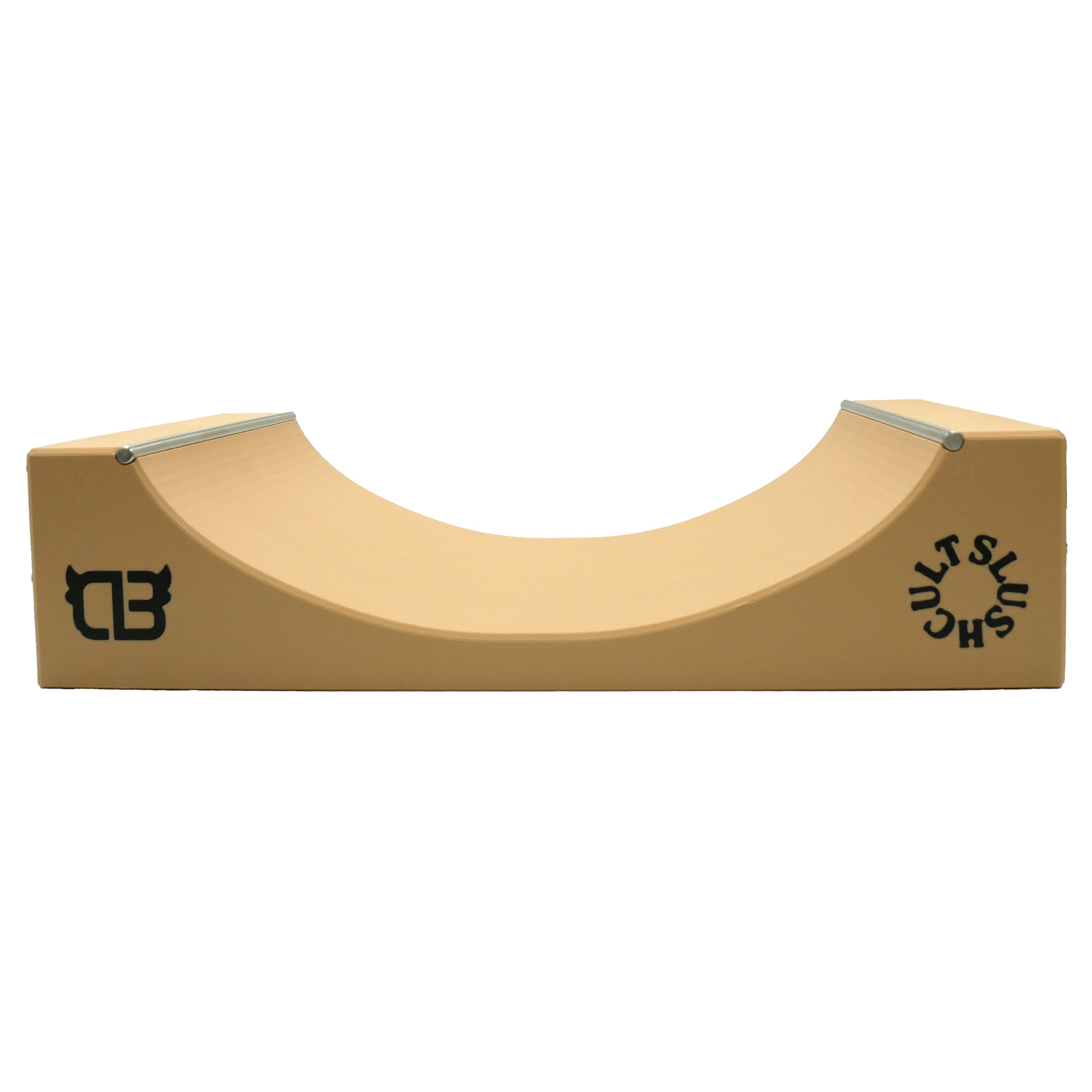 Slushcult X Decent Mini Ramp (Tan) Fingerboard Obstacles Decent Bit    Slushcult