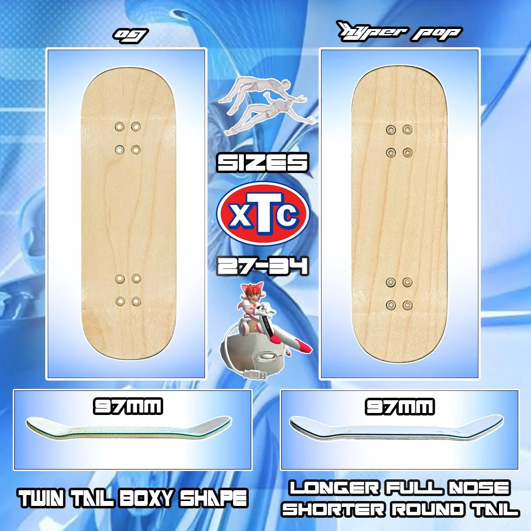 XTC "Girls" Fingerboard Deck Fingerboard Decks XTC Decks Slushcult