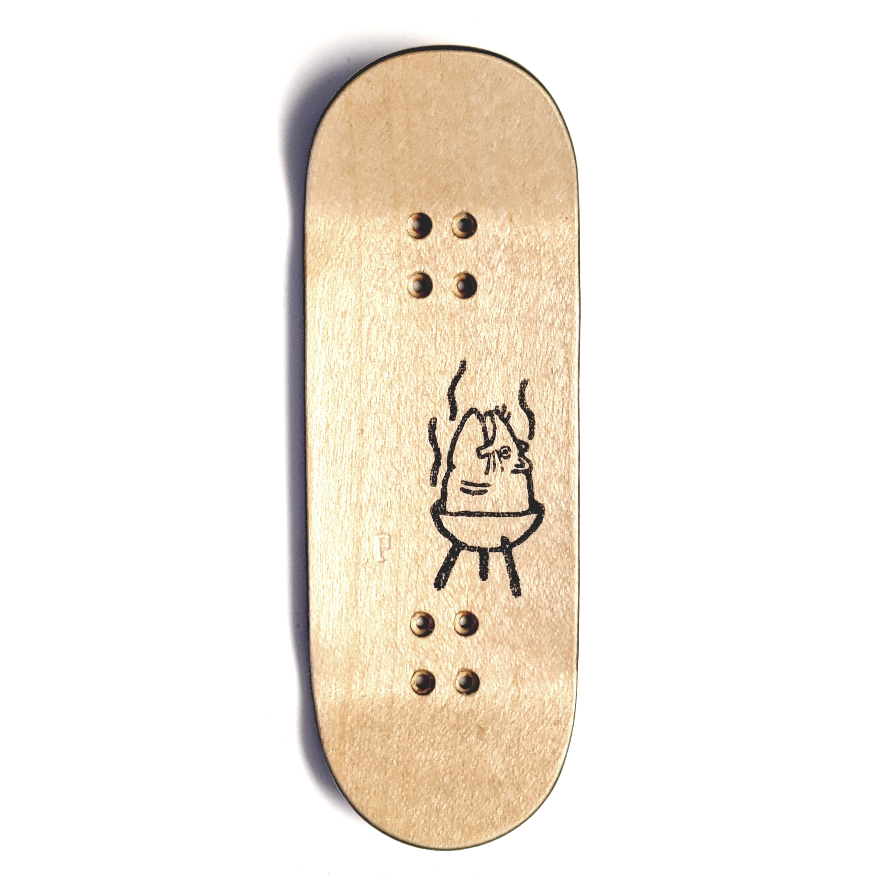 Catfish BBQ "Art Show" Fingerboard Deck (Brown) Fingerboard Decks Catfishbbq Slushcult